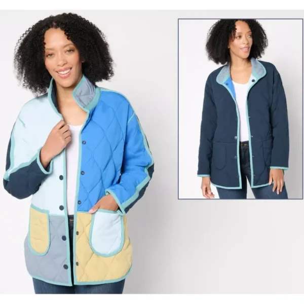 NIC+ZOE Mixed Up Reversible Coat - a world of fashionable women's clothing, including a wide selection of dresses and trendy accessories.> Coats