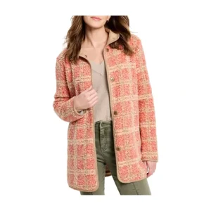 Fashion<NIC+ZOE Sunset Sherpa Snap Closure Jacket - a world of fashionable women's clothing, including a wide selection of dresses and trendy accessories.