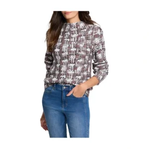NIC+ZOE Waffle Stitch Stamp Mockneck Sweater - a world of fashionable women's clothing, including a wide selection of dresses and trendy accessories.> Dresses
