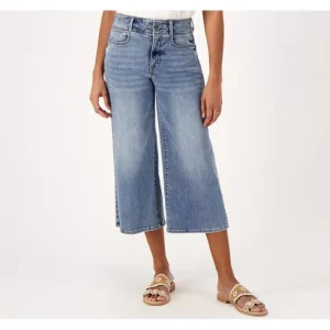 Fashion<NYDJ Cool Embrace Wide Leg Denim Crop Jeans - Fantasy - a world of fashionable women's clothing, including a wide selection of dresses and trendy accessories.