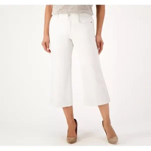 Fashion<NYDJ cool Embrace Wide Leg Denim Crop Jeans - Optic White - a world of fashionable women's clothing, including a wide selection of dresses and trendy accessories.