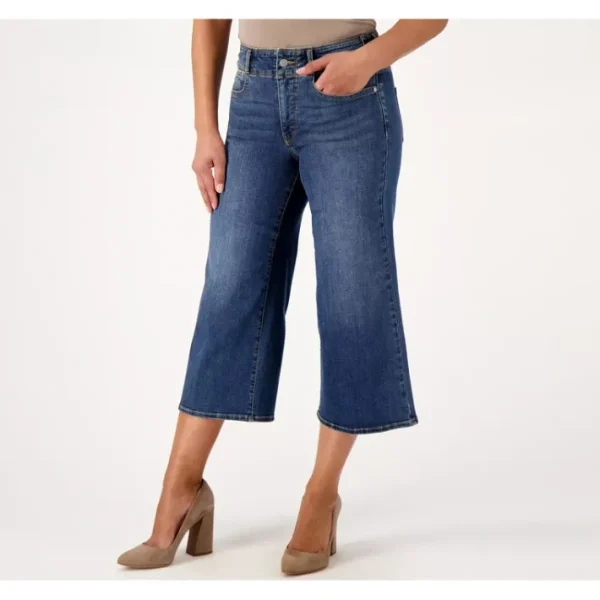 Fashion<NYDJ Cool Embrace Wide Leg Denim Crop Jeans - Serendipity - a world of fashionable women's clothing, including a wide selection of dresses and trendy accessories.