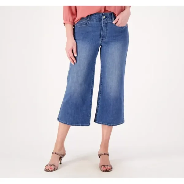Fashion<NYDJ Cool Embrace Wide Leg Denim Crop Jeans- Compass - a world of fashionable women's clothing, including a wide selection of dresses and trendy accessories.
