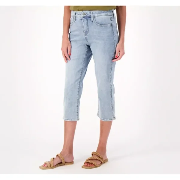 Shop All<NYDJ Curves 360 Slim Straight Capri Jeans- Charmed - a world of fashionable women's clothing, including a wide selection of dresses and trendy accessories.