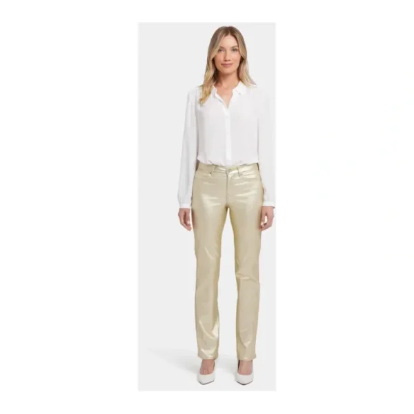 NYDJ Gold Coated Marilyn Straight Jeans - a world of fashionable women's clothing, including a wide selection of dresses and trendy accessories.> Coats