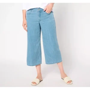 Fashion<NYDJ High Rise Brigitte Wide Leg Capri - Light Marine - a world of fashionable women's clothing, including a wide selection of dresses and trendy accessories.