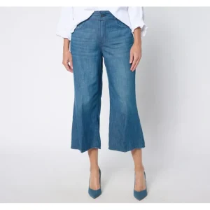 Fashion<NYDJ High Rise Brigitte Wide Leg Capri - Mission Blue - a world of fashionable women's clothing, including a wide selection of dresses and trendy accessories.