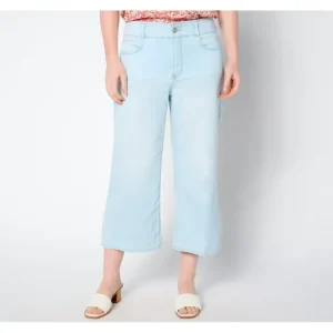 Fashion<NYDJ High Rise Brigitte Wide Leg Capri - Oceanfront - a world of fashionable women's clothing, including a wide selection of dresses and trendy accessories.