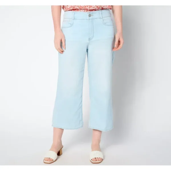 Fashion<NYDJ High Rise Brigitte Wide Leg Capri - Oceanfront - a world of fashionable women's clothing, including a wide selection of dresses and trendy accessories.