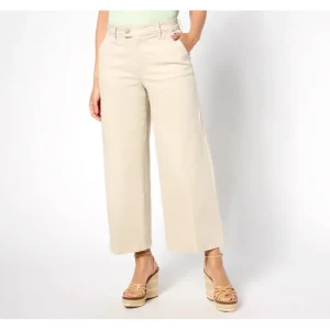 Fashion<NYDJ High Rise Mona Wide Leg Trouser w/ Tab - Feather - a world of fashionable women's clothing, including a wide selection of dresses and trendy accessories.
