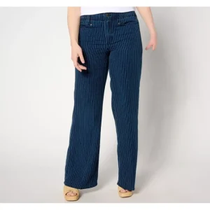 Fashion<NYDJ High Rise Teresa Wide Leg w/ Hollywood Waistband - Dark Ocean - a world of fashionable women's clothing, including a wide selection of dresses and trendy accessories.