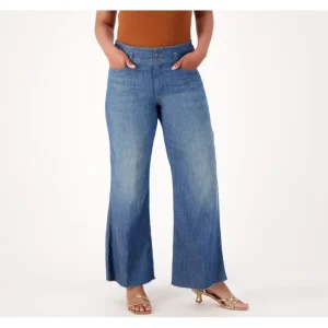 Fashion<NYDJ High Rise Teresa Wide Leg w/ Hollywood Waistband - Fantasy - a world of fashionable women's clothing, including a wide selection of dresses and trendy accessories.