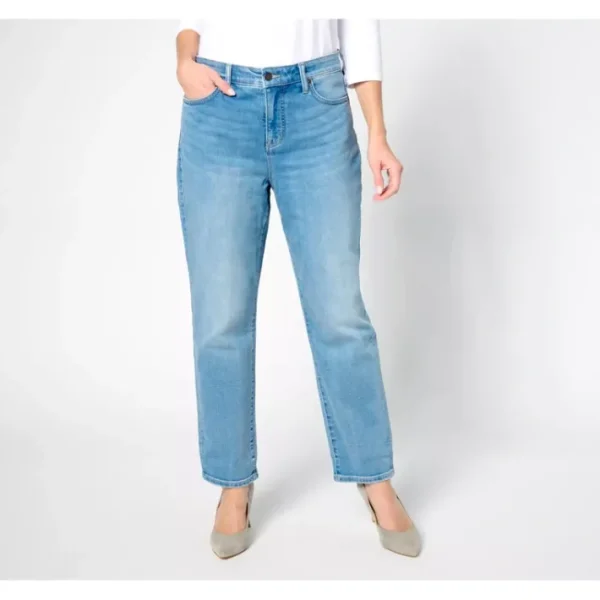 Shop All<NYDJ Relaxed Boyfriend Jean - Blue Valley - a world of fashionable women's clothing, including a wide selection of dresses and trendy accessories.