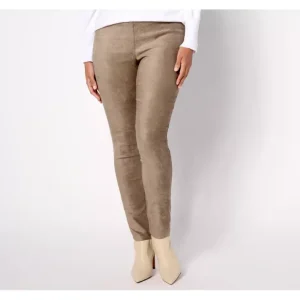 Fashion<NYDJ Suede Pull On Basic Leggings -Saddlewood - a world of fashionable women's clothing, including a wide selection of dresses and trendy accessories.