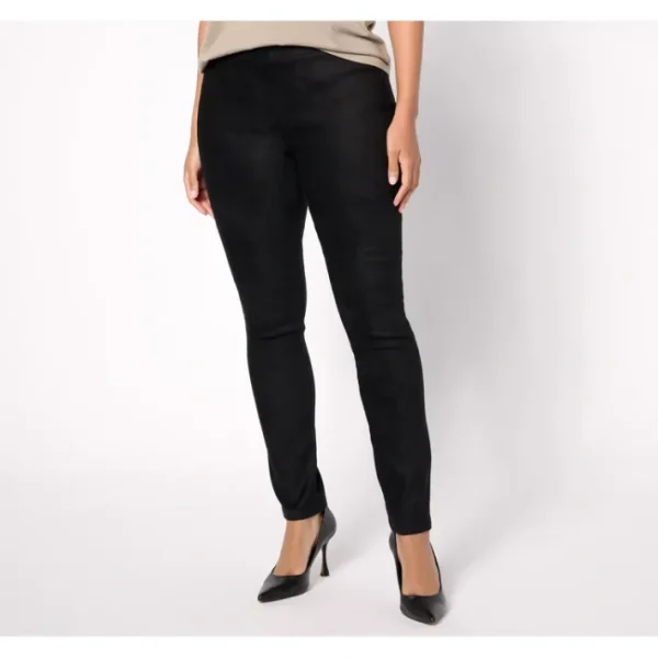 Fashion<NYDJ Suede Pull On Basic Leggings-Black - a world of fashionable women's clothing, including a wide selection of dresses and trendy accessories.