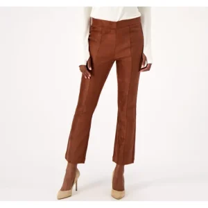 Fashion<NYDJ Suede Pull-On Slim Bootcut Pants- Coffee Bean - a world of fashionable women's clothing, including a wide selection of dresses and trendy accessories.