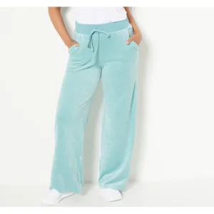 Fashion<NYDJ Velour Drawstring Wide-Leg Pants - a world of fashionable women's clothing, including a wide selection of dresses and trendy accessories.