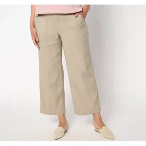 Fashion<NYDJ Wide Leg Stretch Linen Cropped Cargo - Saddlewood - a world of fashionable women's clothing, including a wide selection of dresses and trendy accessories.
