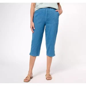 Fashion<Original Waist Stretch Regular Capri Pants w/ Side Pockets - a world of fashionable women's clothing, including a wide selection of dresses and trendy accessories.