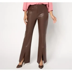 Fashion<Peace Love World Black Label Regular Faux Leather Flare Pant - a world of fashionable women's clothing, including a wide selection of dresses and trendy accessories.