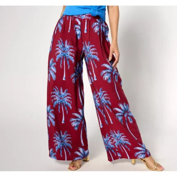 Peace Love World Boheme Petite Printed Pull-On Wide Leg Pant - a world of fashionable women's clothing, including a wide selection of dresses and trendy accessories.> Dresses