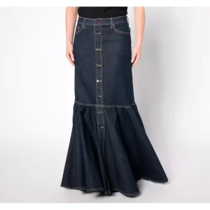 Peace Love World Boheme Regular Denim Button Maxi Skirt - Denim - a world of fashionable women's clothing, including a wide selection of dresses and trendy accessories.> Dresses