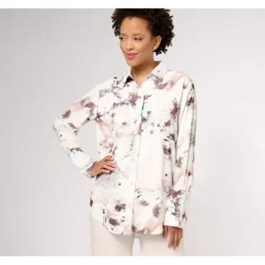 Peace Love World Button-Front Drama Blouse - a world of fashionable women's clothing, including a wide selection of dresses and trendy accessories.> Hat