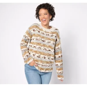 Fashion<Peace Love World Novelty Yarn Sweater - a world of fashionable women's clothing, including a wide selection of dresses and trendy accessories.