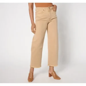 Fashion<Peace Love World Petite Full Leg Jeans with Fray Hem - a world of fashionable women's clothing, including a wide selection of dresses and trendy accessories.