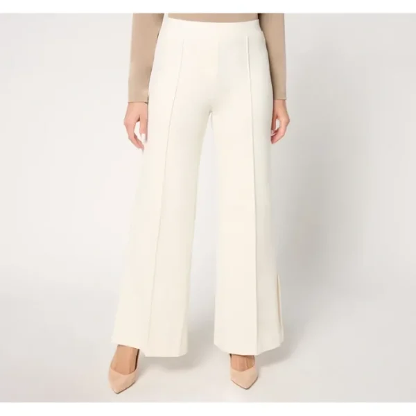 Fashion<Peace Love World Petite Ponte Wide Flare Pant with Front Seam - a world of fashionable women's clothing, including a wide selection of dresses and trendy accessories.