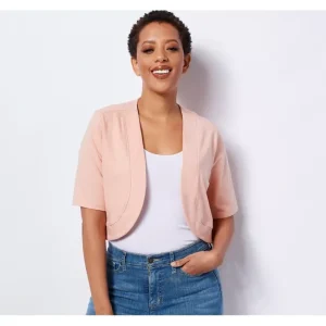 Fashion<Perfect Jersey Open Front Elbow Sleeve Shrug - a world of fashionable women's clothing, including a wide selection of dresses and trendy accessories.