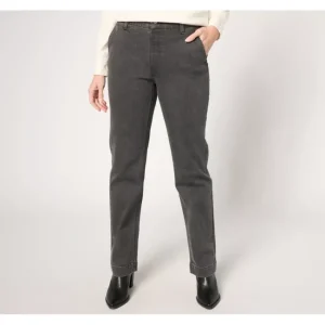 Fashion<Petite Easy Stretch Denim Straight Leg Trouser Jean - a world of fashionable women's clothing, including a wide selection of dresses and trendy accessories.