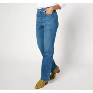 Fashion<Petite Indigo Cozy Touch Relaxed Straight Jean - a world of fashionable women's clothing, including a wide selection of dresses and trendy accessories.