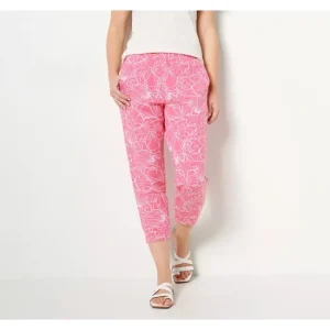Fashion<Petite Printed French Terry Cropped Jogger - a world of fashionable women's clothing, including a wide selection of dresses and trendy accessories.