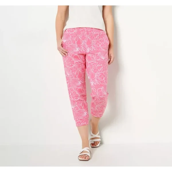 Fashion<Petite Printed French Terry Cropped Jogger - a world of fashionable women's clothing, including a wide selection of dresses and trendy accessories.