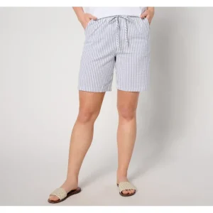 Fashion<Petite Striped Seersucker Short - a world of fashionable women's clothing, including a wide selection of dresses and trendy accessories.