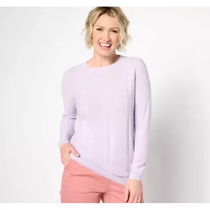 Fashion<Pointelle Crewneck Sweater - a world of fashionable women's clothing, including a wide selection of dresses and trendy accessories.