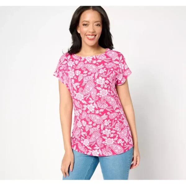 Fashion<Printed Favorite Jersey Boat Neck Dolman Cap Top - a world of fashionable women's clothing, including a wide selection of dresses and trendy accessories.