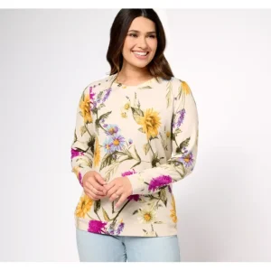 Fashion<Printed Heavenly Jersey Round Neck Long Sleeve Pullover - a world of fashionable women's clothing, including a wide selection of dresses and trendy accessories.