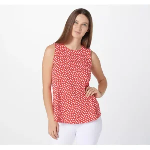 Hat<Printed Jersey Round-Neck Swing Tank - a world of fashionable women's clothing, including a wide selection of dresses and trendy accessories.