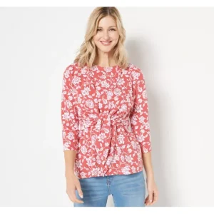 Fashion<Printed Jersey Tie Front Shrug w/ Tank Top - a world of fashionable women's clothing, including a wide selection of dresses and trendy accessories.
