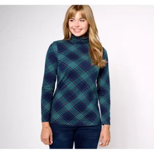 Fashion<Printed Perfect Jersey Turtle Neck Long Sleeve Top - a world of fashionable women's clothing, including a wide selection of dresses and trendy accessories.
