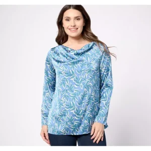 Fashion<Printed Woven Blouse with Side Slits - a world of fashionable women's clothing, including a wide selection of dresses and trendy accessories.