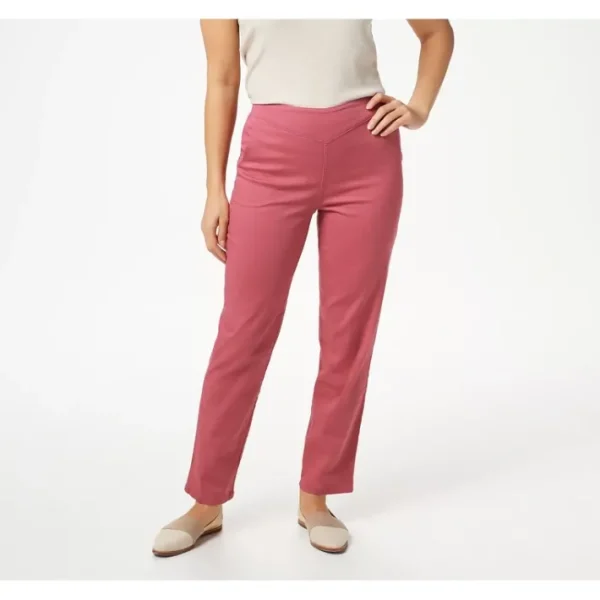 Fashion<Pull-On Front V-Yoke Pant with Pockets - a world of fashionable women's clothing, including a wide selection of dresses and trendy accessories.