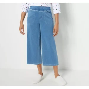 Fashion<Regular Comfy Knit Air Pull On Wide Leg Jeans - a world of fashionable women's clothing, including a wide selection of dresses and trendy accessories.