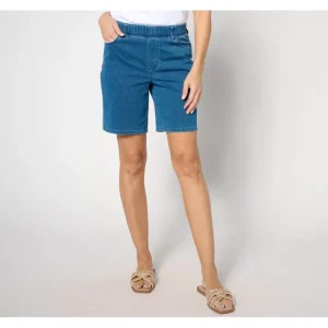 Fashion<Regular Comfy Knit Air Pull-On Short with Pockets - a world of fashionable women's clothing, including a wide selection of dresses and trendy accessories.