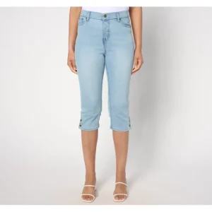 Fashion<Regular Easy Stretch Denim Capri Pant - a world of fashionable women's clothing, including a wide selection of dresses and trendy accessories.