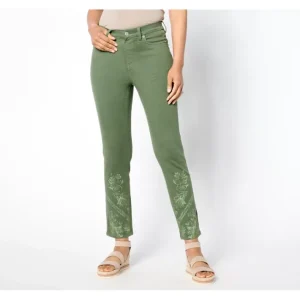 Fashion<Regular Easy Stretch Printed Slim Ankle Jean - a world of fashionable women's clothing, including a wide selection of dresses and trendy accessories.