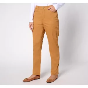 Fashion<Regular EasyWear Twill Straight Leg Cargo Pant - a world of fashionable women's clothing, including a wide selection of dresses and trendy accessories.