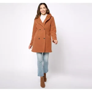 Regular Fleece Sherpa Hooded Double Breasted Coat - a world of fashionable women's clothing, including a wide selection of dresses and trendy accessories.> Coats